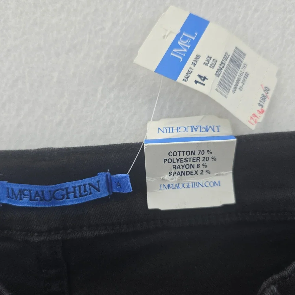 J. Mclaughlin -1302 NWT Rainey Black Split‎ Hem Cropped Pants Womens Size 14